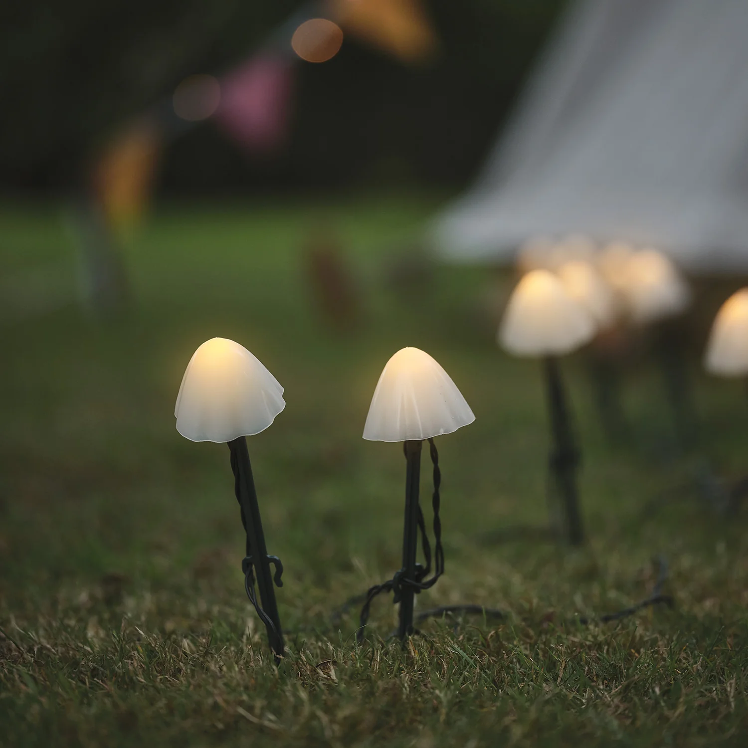 12 Mini Mushroom Solar Stake Lights - Image 4