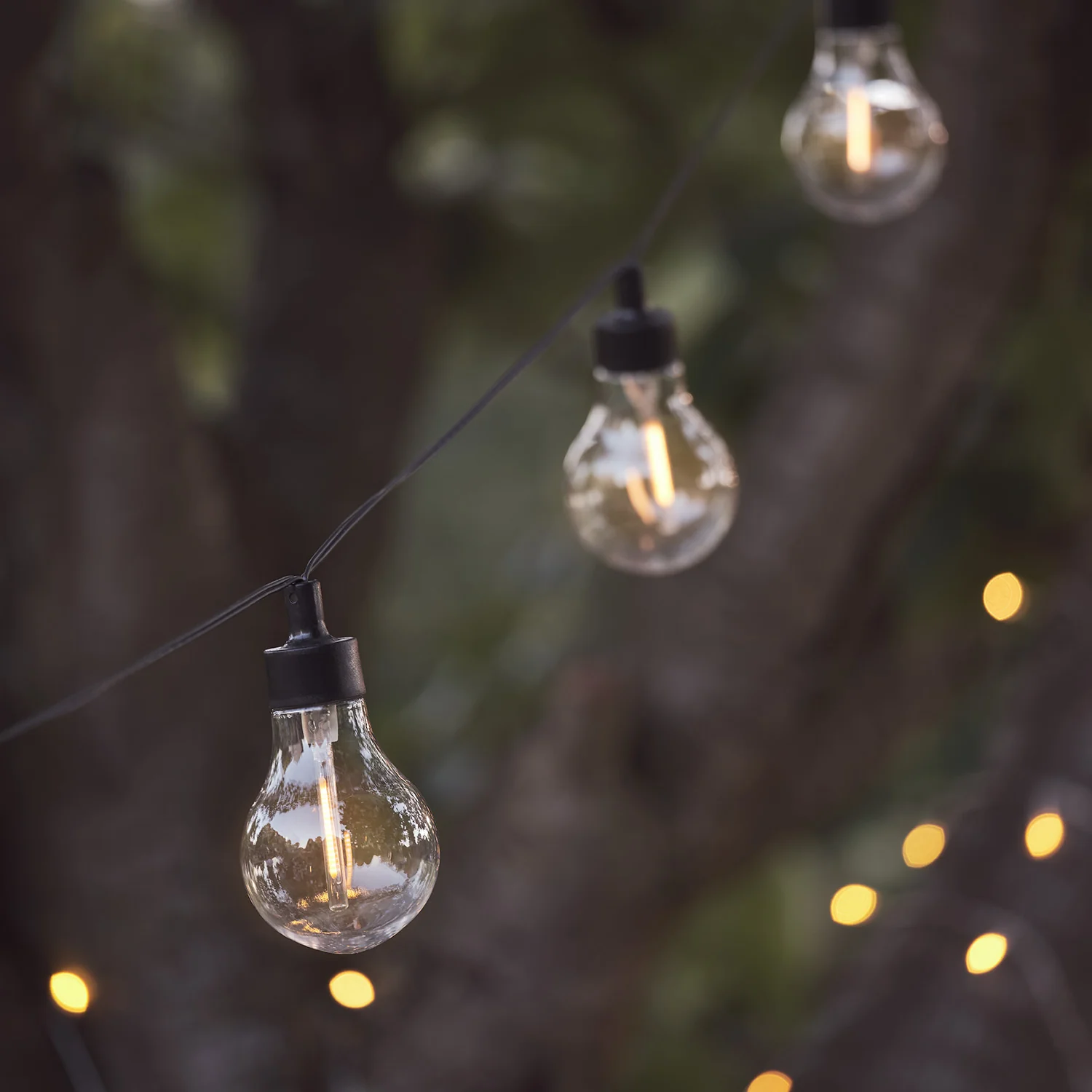 20 Warm White Vintage Style Solar Festoon Lights - Image 10