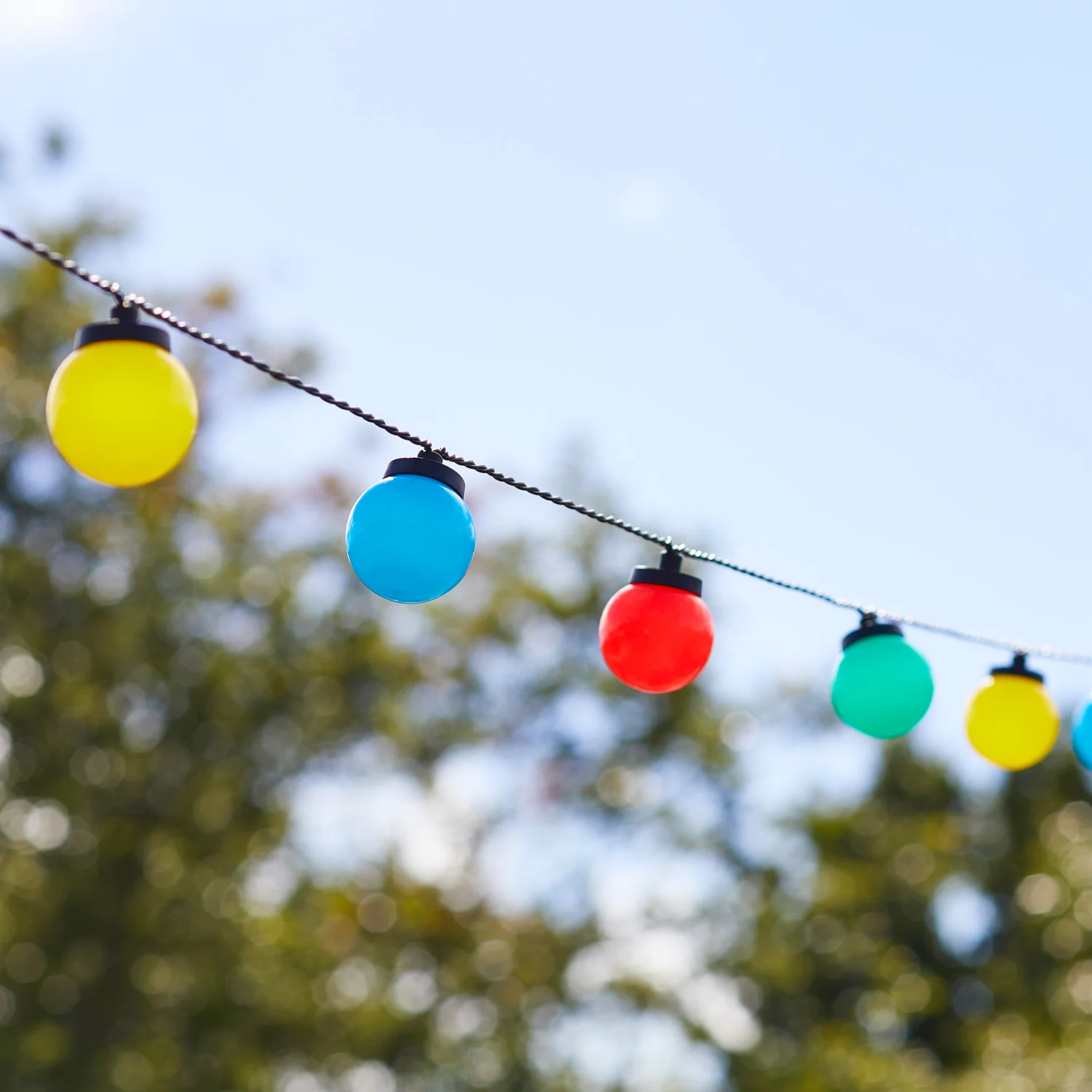 30 Multi Coloured Plug In Festival Festoon Lights - Image 2