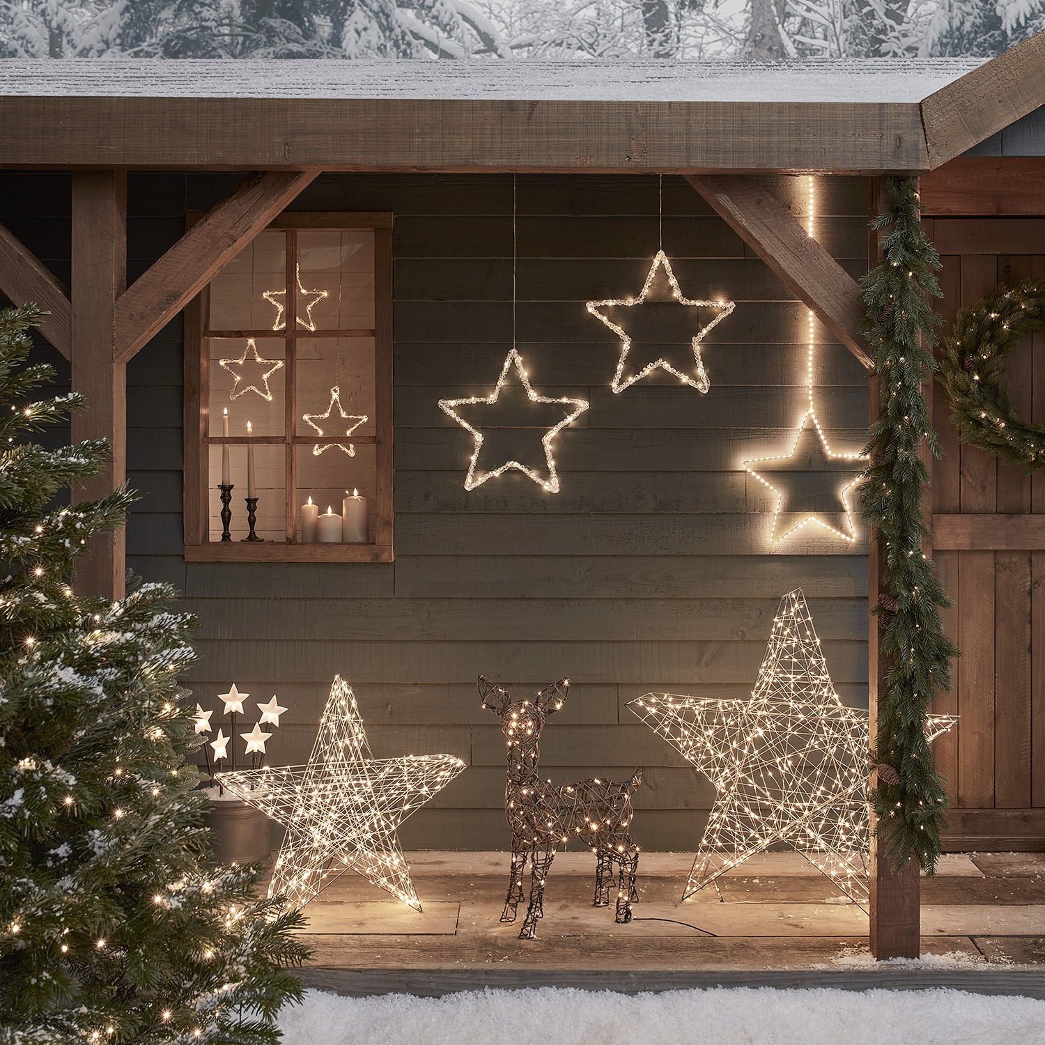 38cm Outdoor Hanging Star Light - Image 2