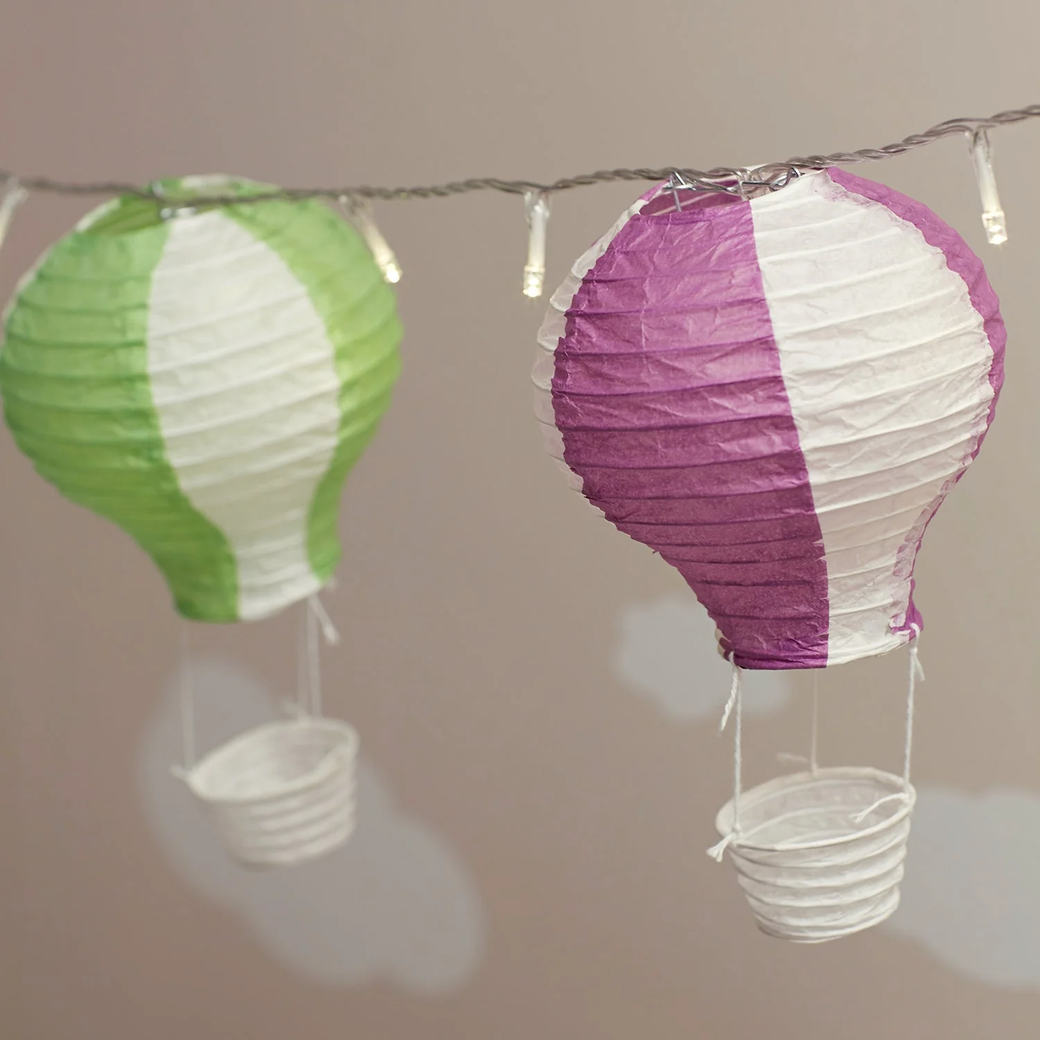5 Pastel Hot Air Balloon Fairy Light Lanterns - Image 3
