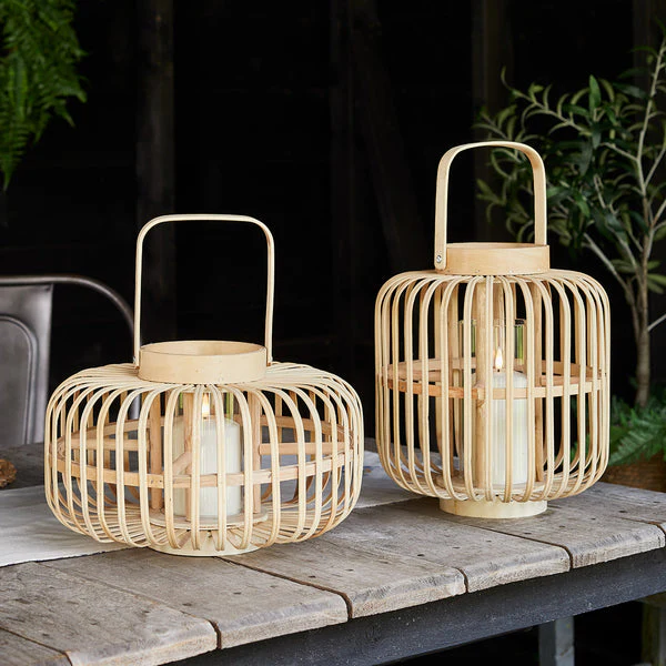 Bamboo Garden Lantern Duo with TruGlow® Candles - Image 8