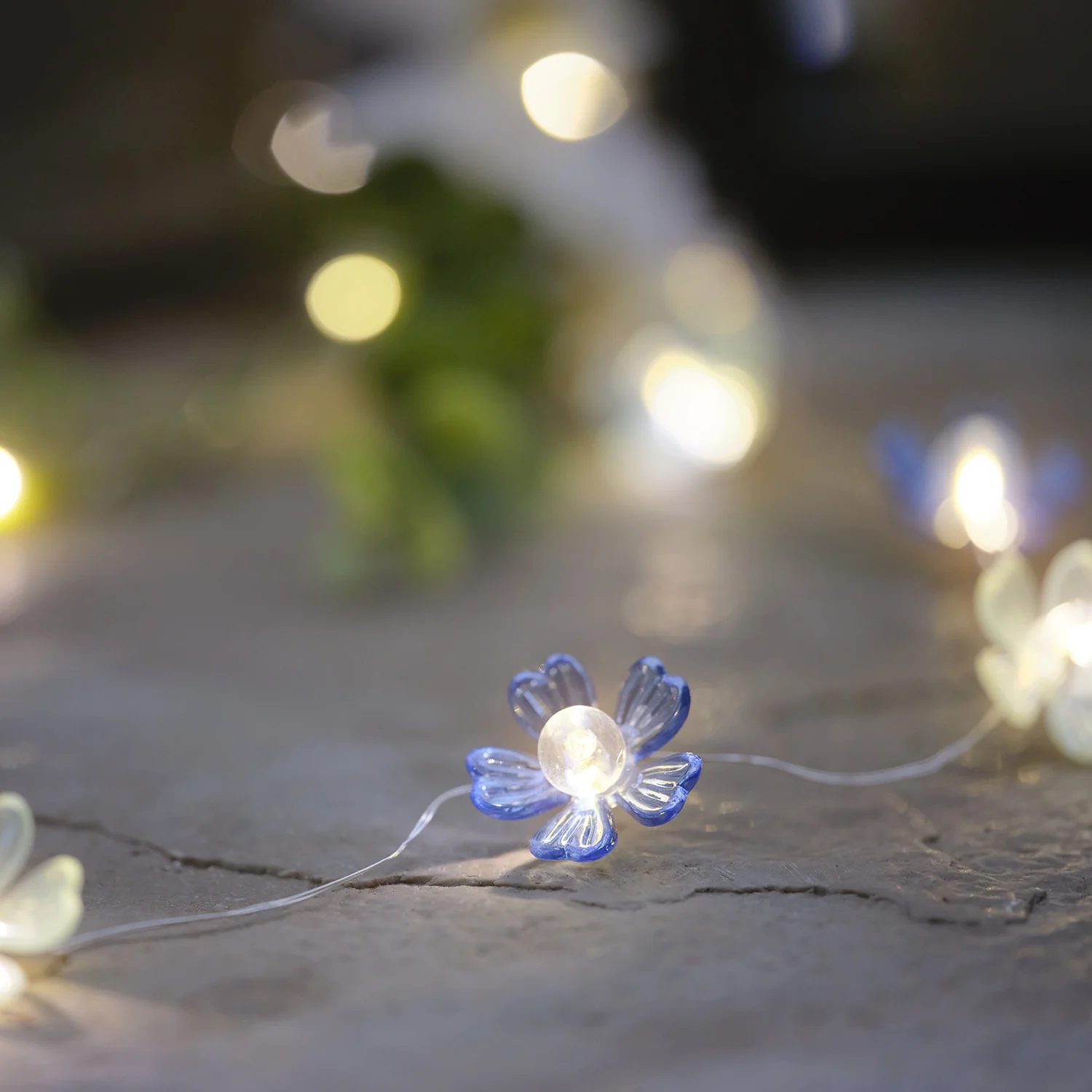 Blue Haze Flower Outdoor Battery Micro Lights - Image 2