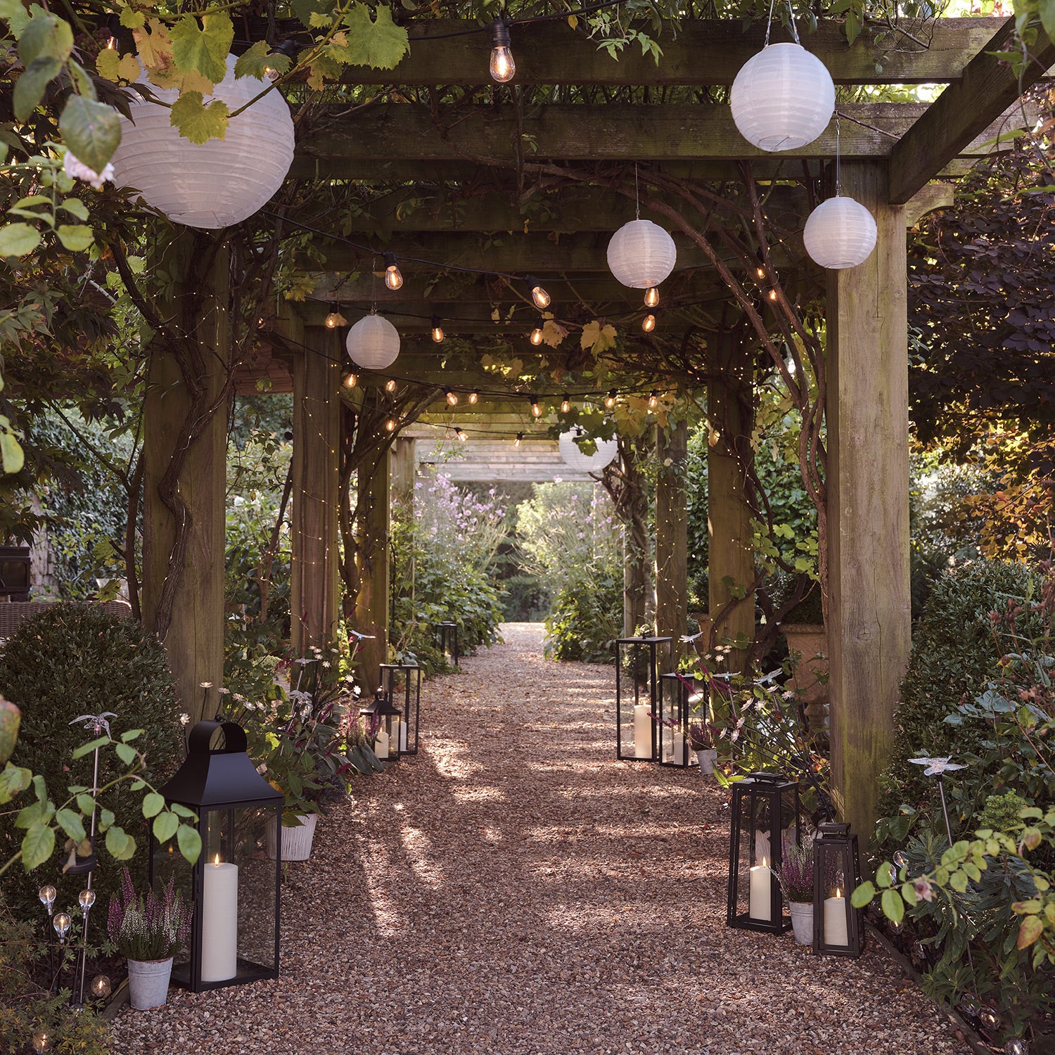 Bowen Black Garden Lantern Duo with TruGlow® Candles - Image 7