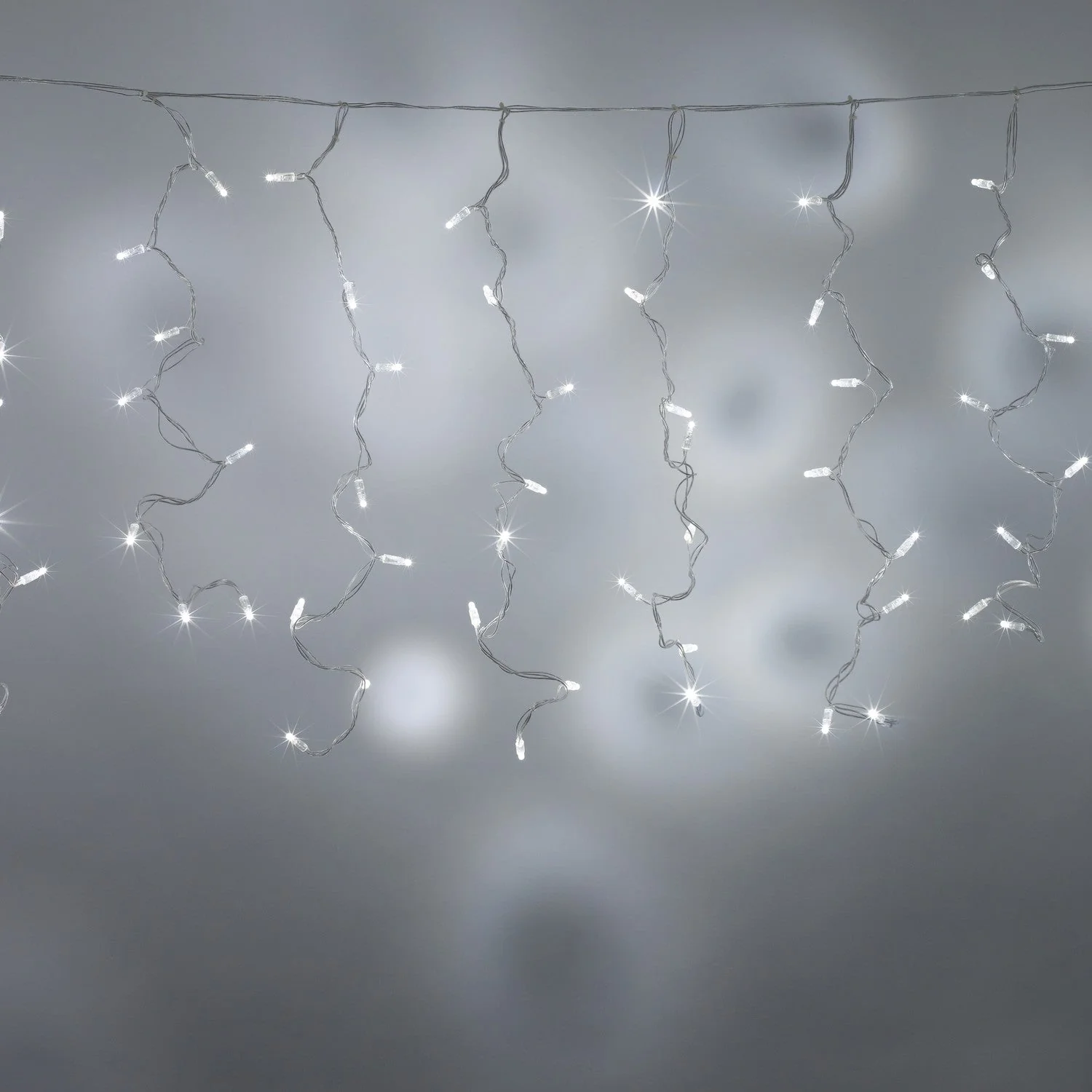 Core Connect 18m x 1m 864 White Connectable Curtain Lights Clear Cable