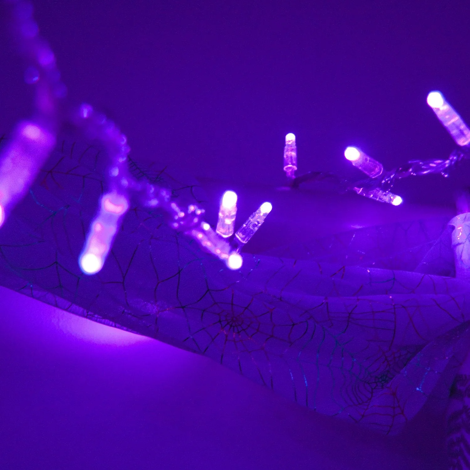 Core Connect 60m 600 Purple Connectable Fairy Lights Clear Cable - Image 2