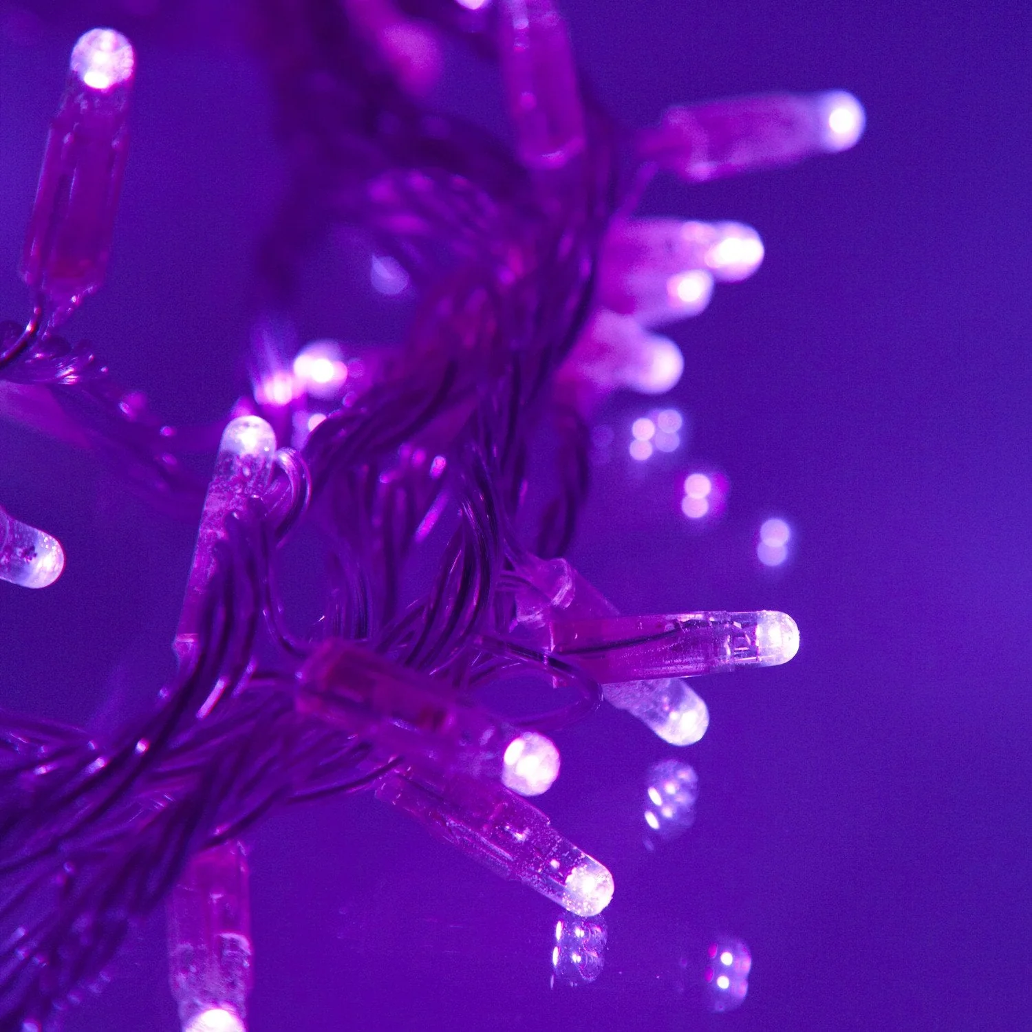 Core Connect 60m 600 Purple Connectable Fairy Lights Clear Cable - Image 3