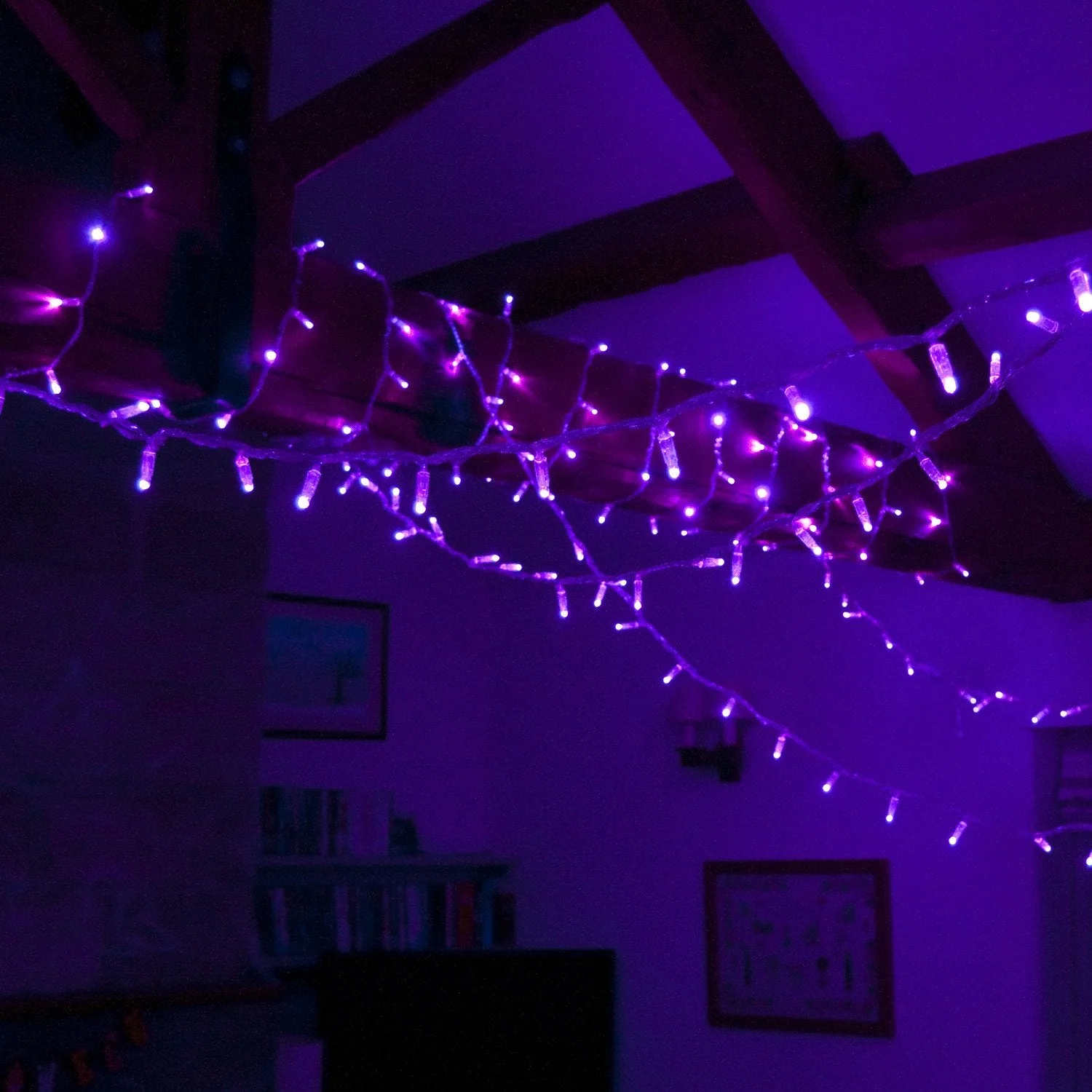 Core Connect 60m 600 Purple Connectable Fairy Lights Clear Cable - Image 7