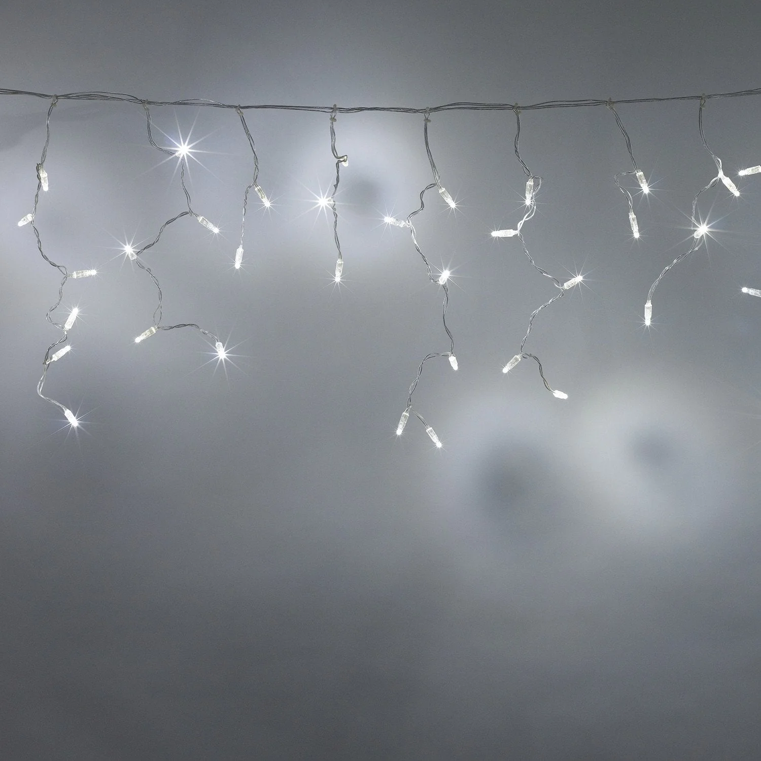 Core Connect 6m 192 White Connectable Icicle Lights Clear Cable