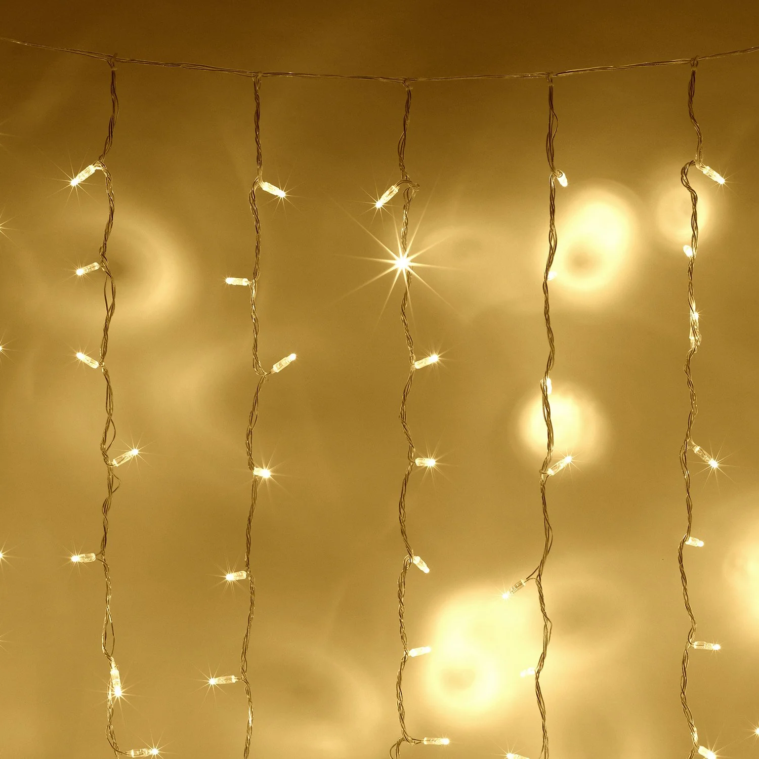 Core Connect 6m x 3m 864 Warm White Connectable Curtain Lights Clear Cable - Image 2