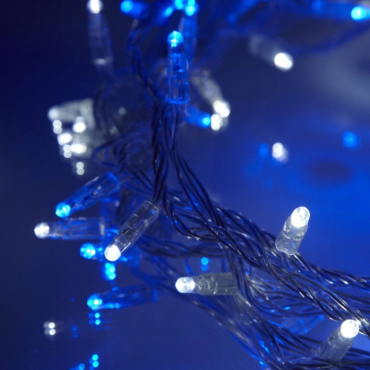 Core Connect 80m 800 Blue & White Connectable Fairy Lights Clear Cable - Image 2