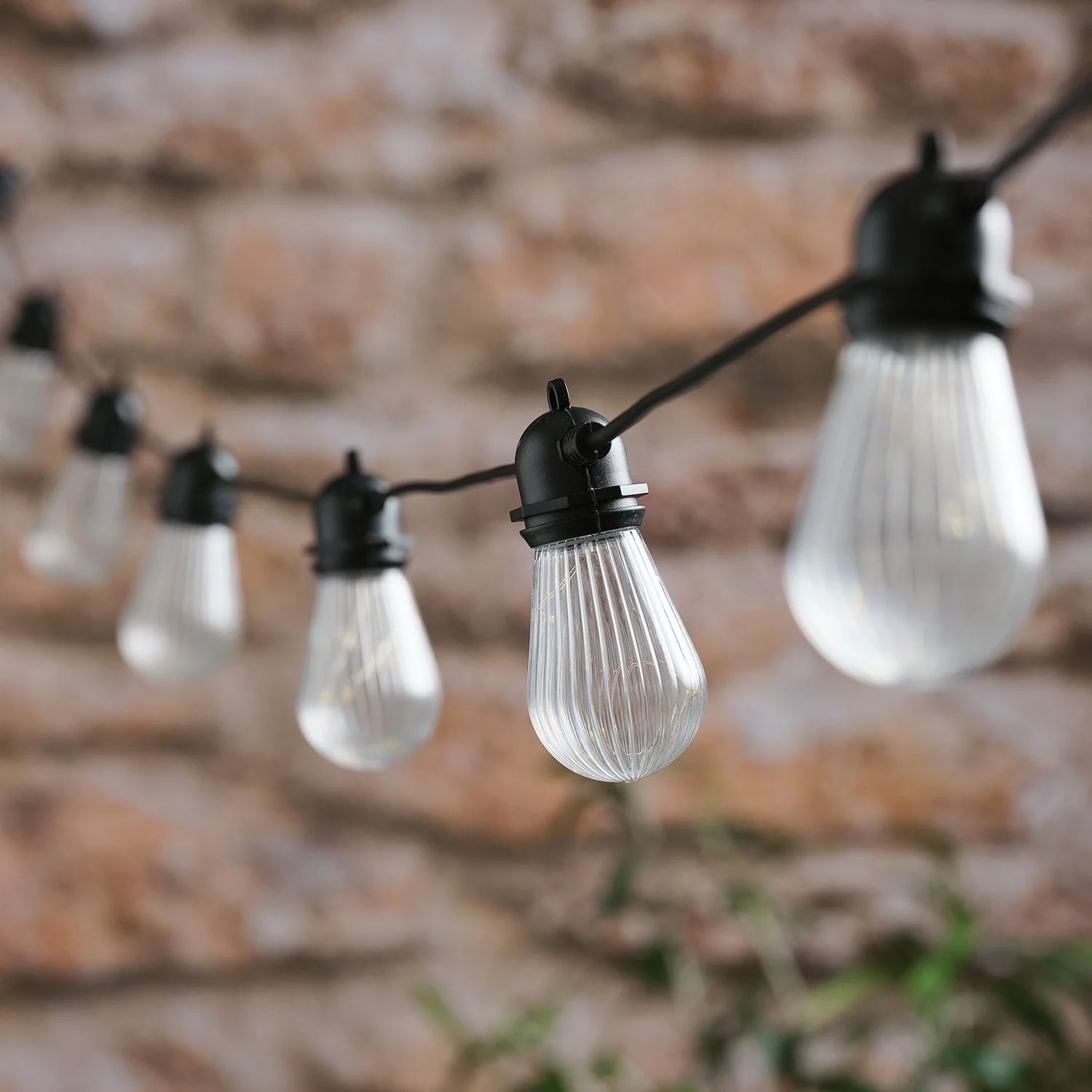 10 Fluted Outdoor Battery Micro Festoon Lights - Image 2