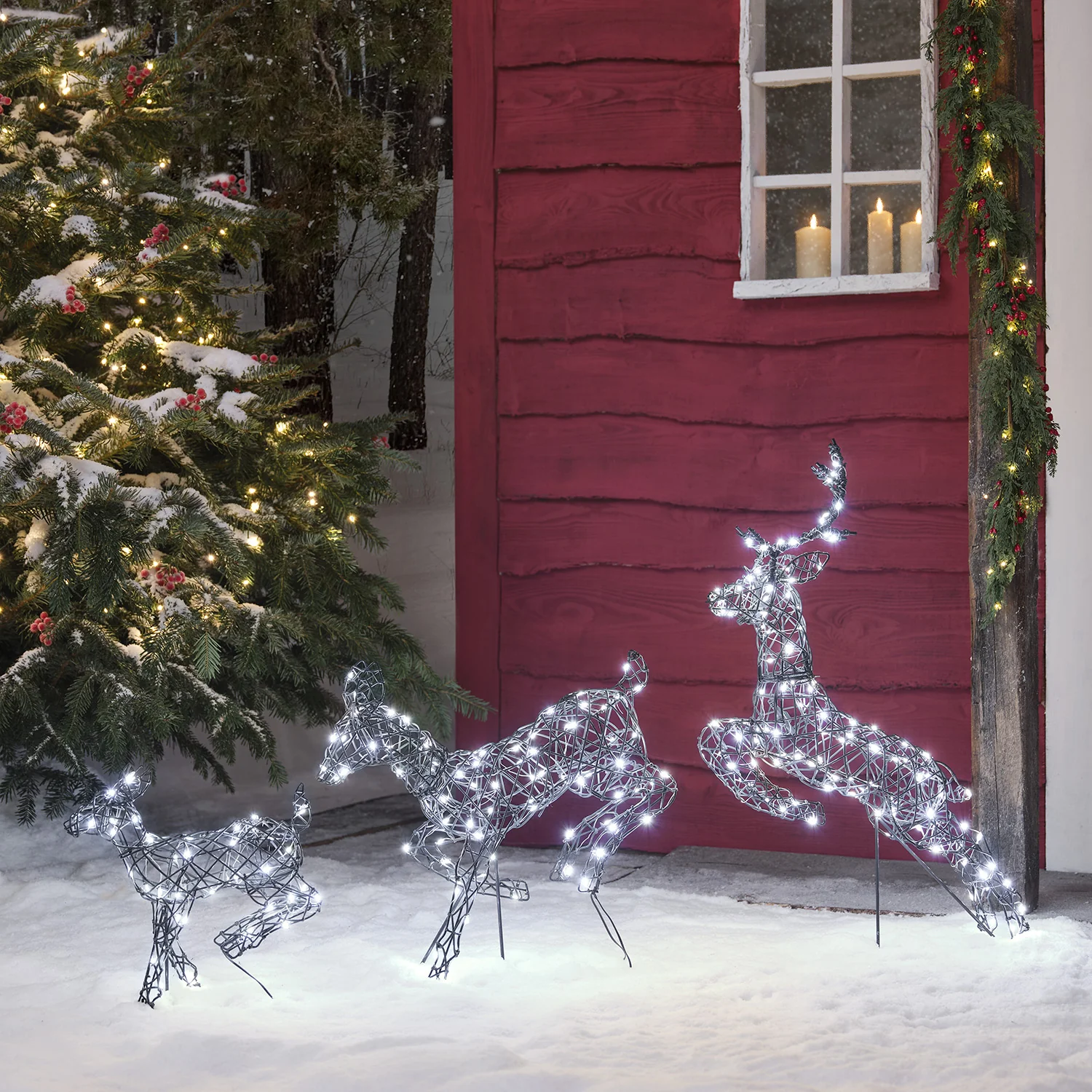 Harlow Leaping Light Up Reindeer Family - Image 4