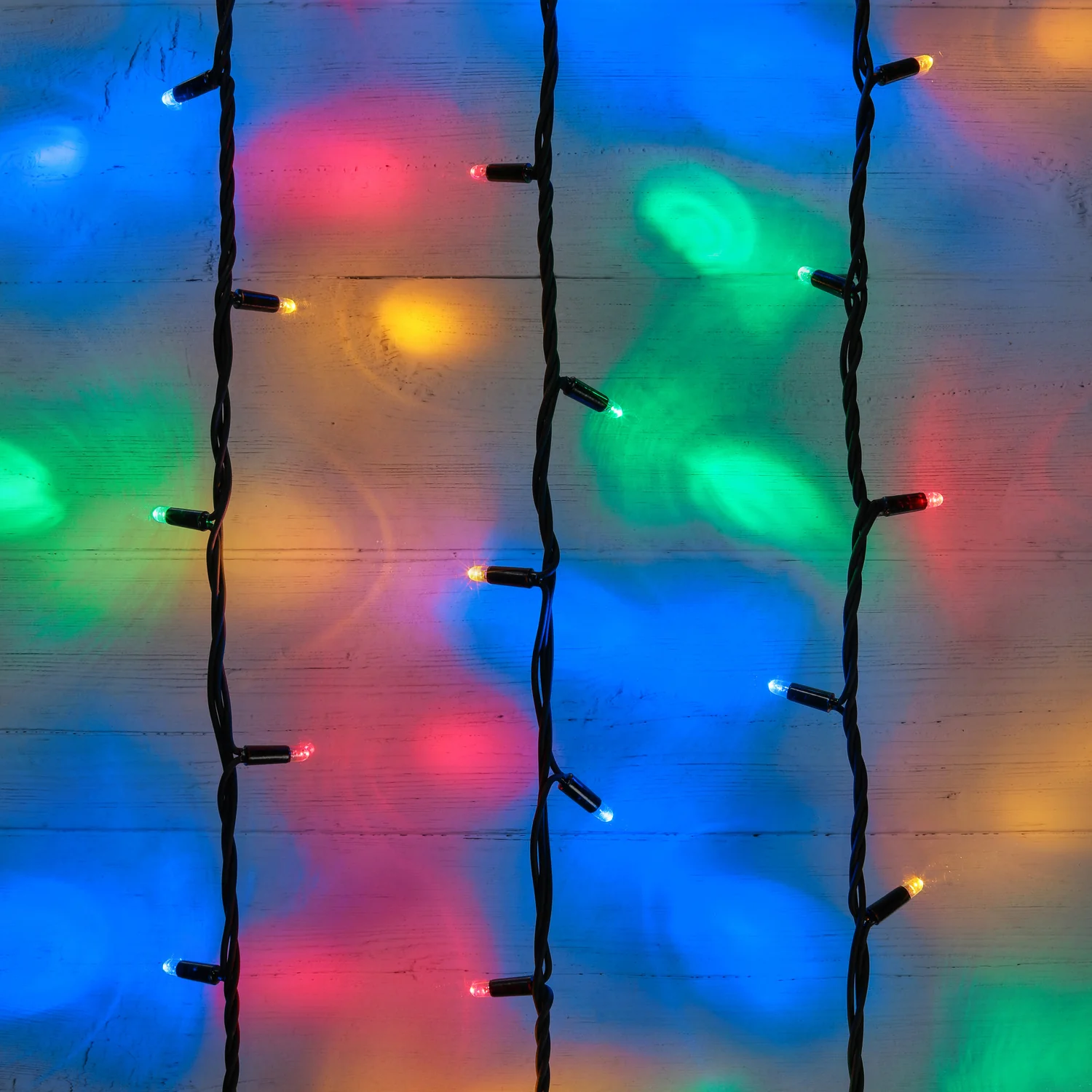 Plus Connect 15m 100 Multi Coloured Connectable Fairy Lights Black Cable