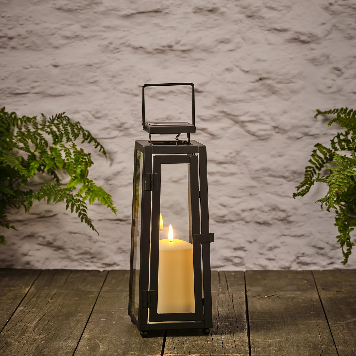 Porto Solar Metal Lantern Trio with TruGlow® Candles - Image 5