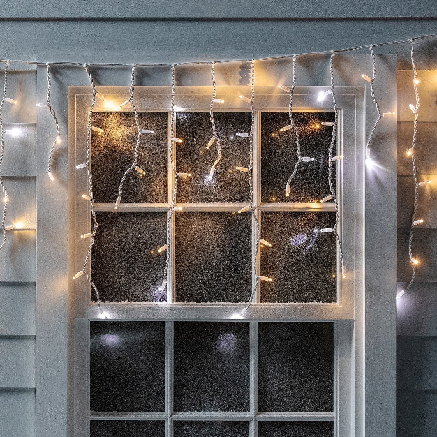 Pro Connect 16m 800 Warm White Sparkling Connectable Icicle Lights White Cable - Image 2
