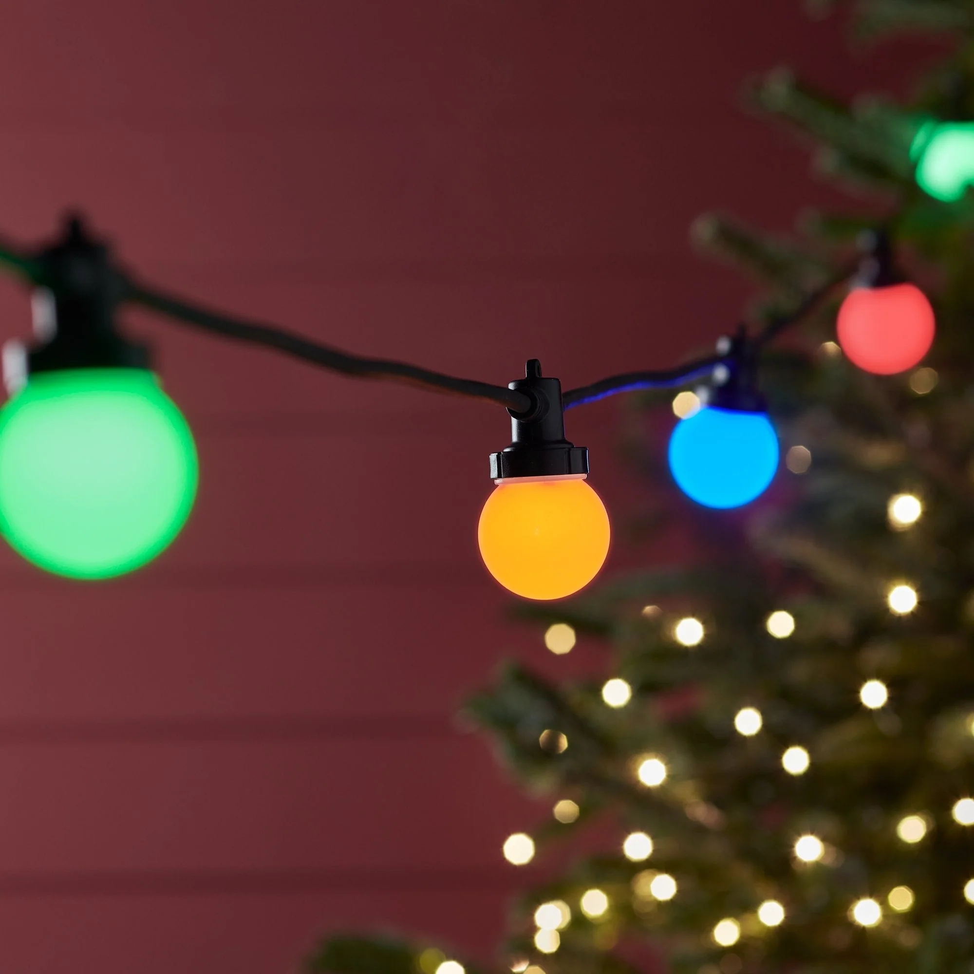 Pro Connect 45m 90 Multi Coloured Connectable Festoon Lights Black Cable - Image 4