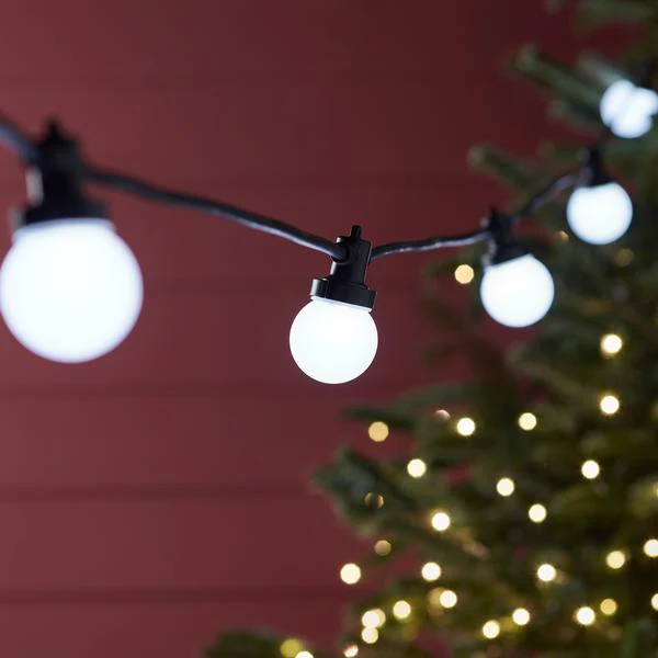Pro Connect 60m 120 White Connectable Festoon Lights Black Cable - Image 6