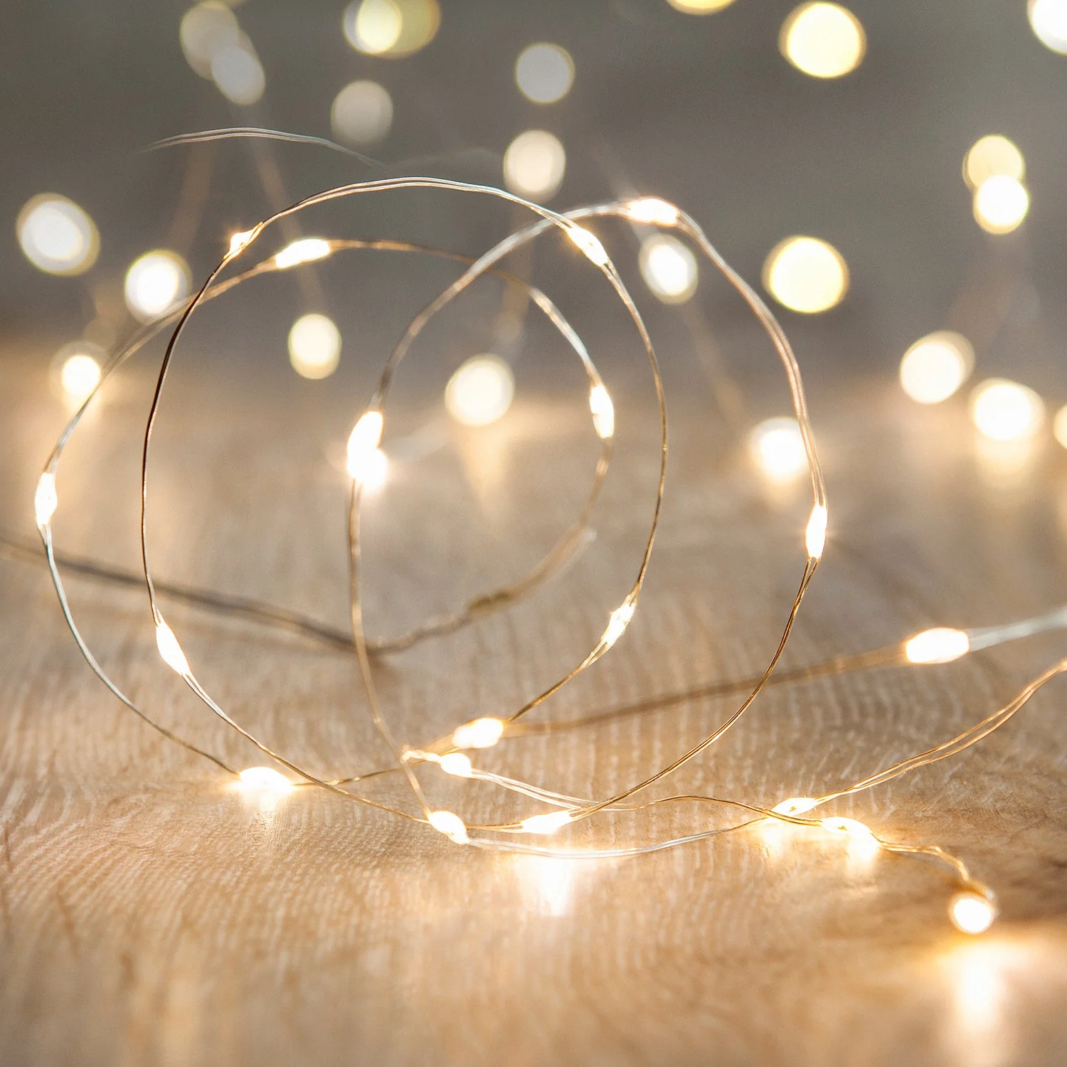 Set of 2 20 Warm White LED Micro Battery Fairy Lights - Image 2