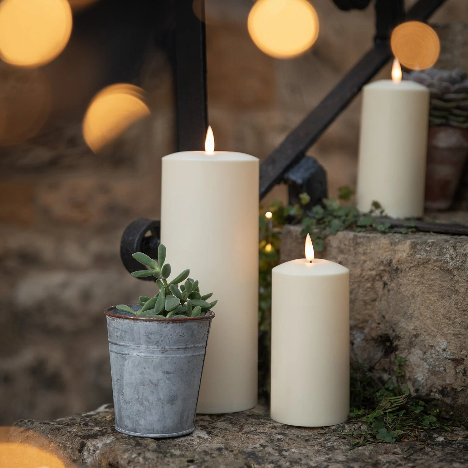 TruGlow® XL Solar Pillar LED Candle Trio - Image 2