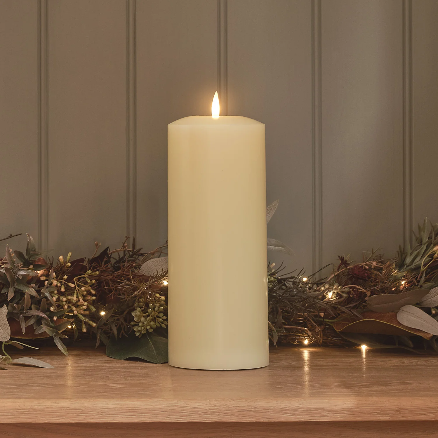 TruGlow® Ivory LED Chapel Candle 25cm With Remote Control - Image 3