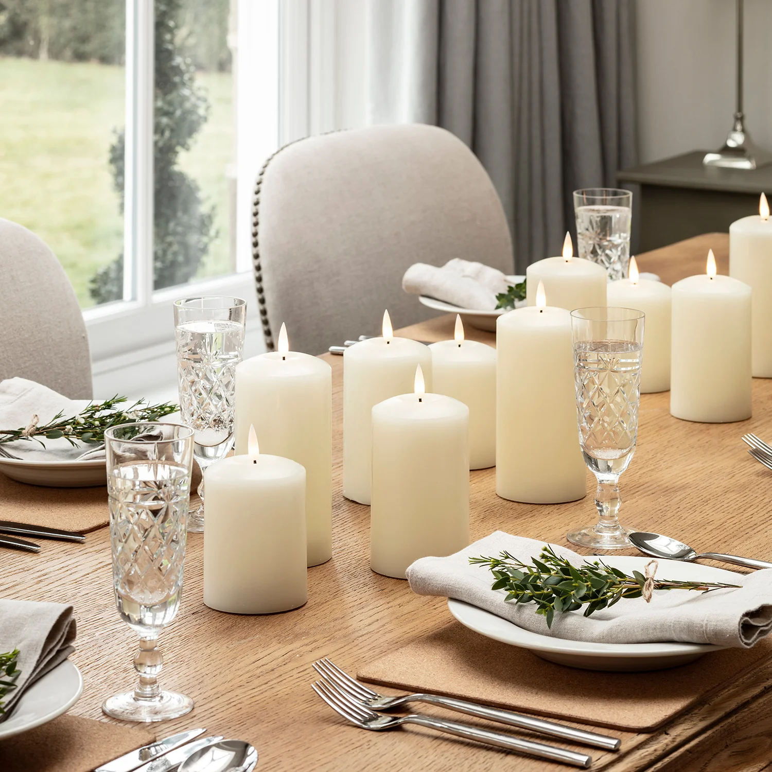 TruGlow® Ivory LED Pillar Candle 12cm With Remote Control - Image 5