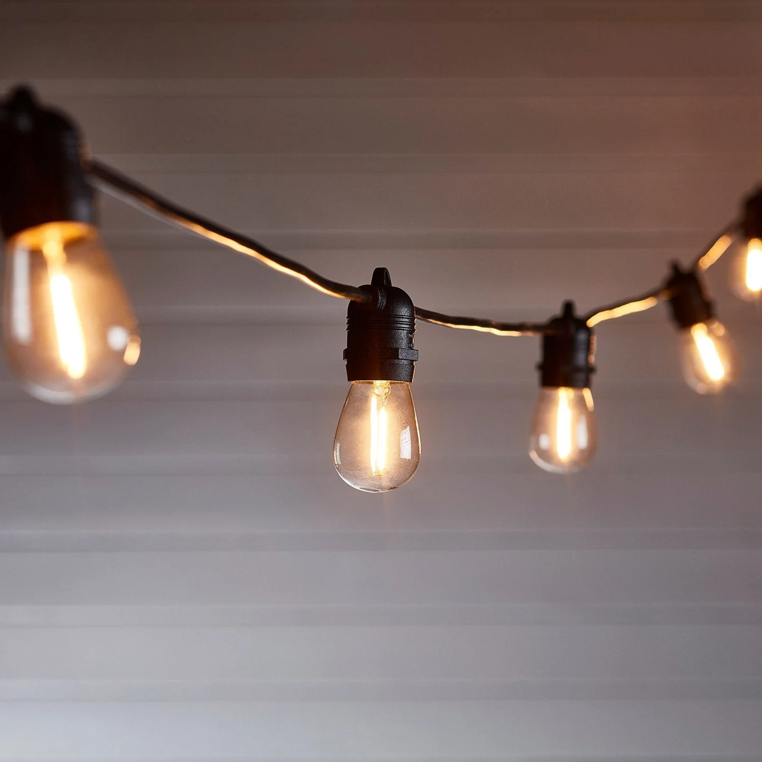 Ultimate Connect 70m 140 Warm White Festoon Lights Black Cable